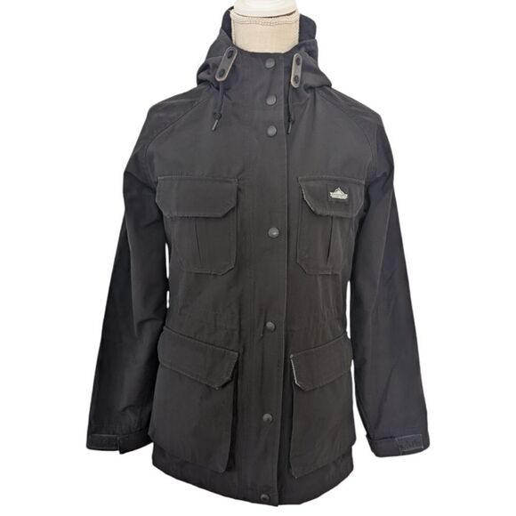 Penfield Kasson 80/20 Women's XS Down Jacket Hooded in Black Fleece Lined - Picture 1 of 13